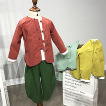 Baby Spring Dress Man 1-2-3-4-5-6 Year Old Children Jacket Foreign Air Casual Boy Cotton Linen China Wind Blouse