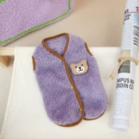 Сиреневый удерживающий тепло двусторонний бархатный жилет