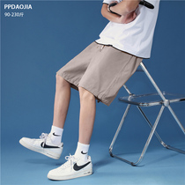 Summer fashion brand ins solid color simple sports shorts mens loose straight five-point pants breathable trend all-in-one pants