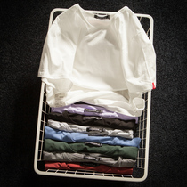 Summer Japanese solid color short-sleeved mens t-shirt loose plus fat plus size wild student couple half-sleeved trend bottoming shirt t