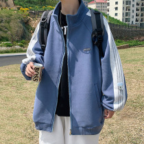 2022 Spring Autumn Tide Signs Pinstripe Sports Jacket Man Loose Big Code Student Jacket Han Version Trend Vest Men