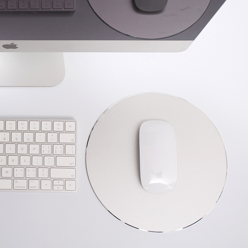 Aluminum alloy metal mouse pad suitable for macbook apple mac laptop office cute small oversized alloy equipment hard table pad mouse pad game gaming portable female