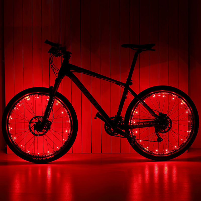 Bicycle lights Night ride Hot Wheels Colorful mountain bike taillights Bicycle warning lights Spokes lights Riding equipment accessories
