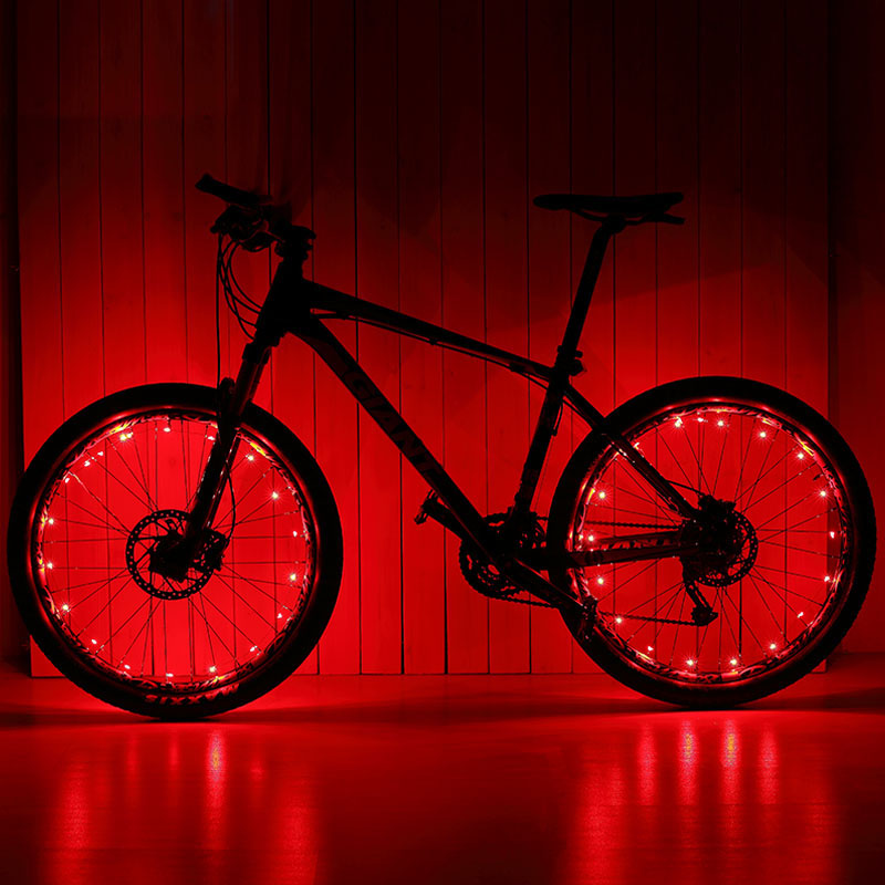 Bicycle lights Night ride Hot Wheels Colorful mountain bike Taillights Bicycle warning lights Spokes lights Riding equipment accessories