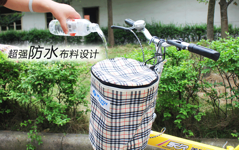 Panier pour vélo en toile - Ref 2266012 Image 5