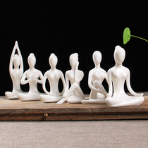 Yoga figures for friends yoga studio opening gifts modern simple home living room decorations