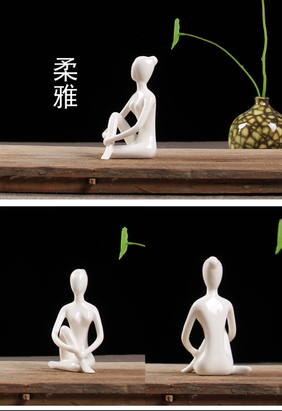 Nhân vật yoga trang trí nhỏ để gửi cho bạn bè phòng thu yoga mở quà tặng hiện đại tối giản trang trí phòng khách