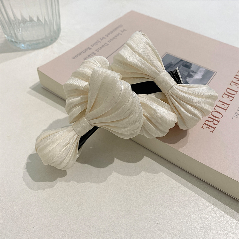 images 1:Korean temperament butterfly bow tie hairpin behind head hairpin black banana clip elegantly ponytailed ponytail clip
