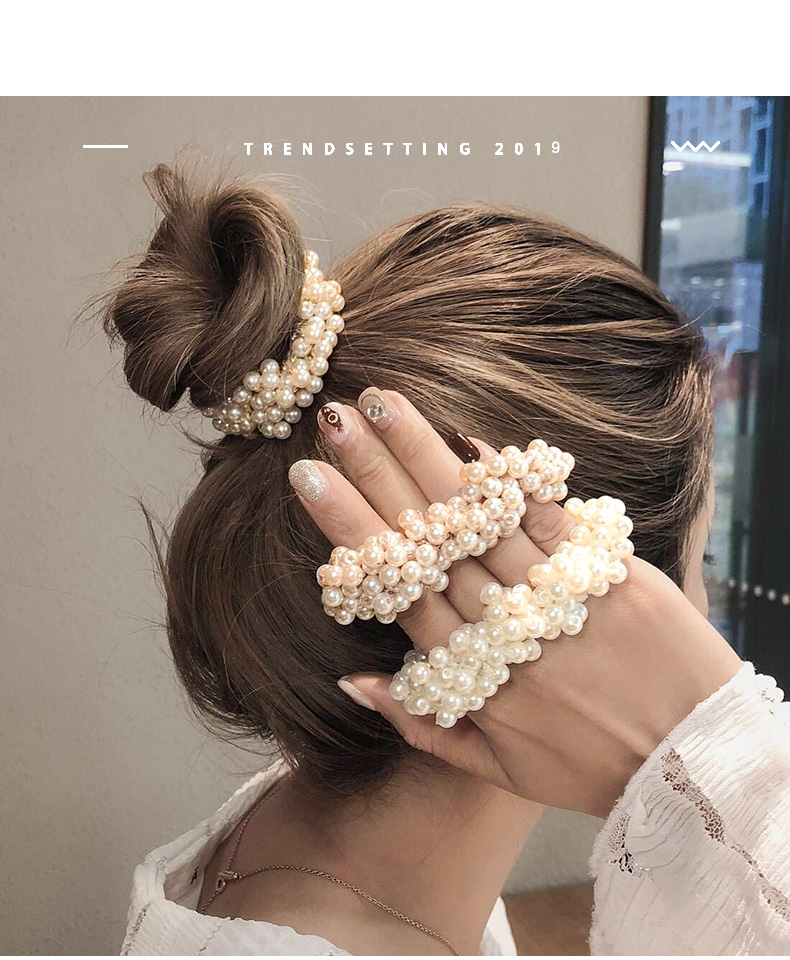 Couple Fashion Artificial Pearl Hair Tie display picture 1