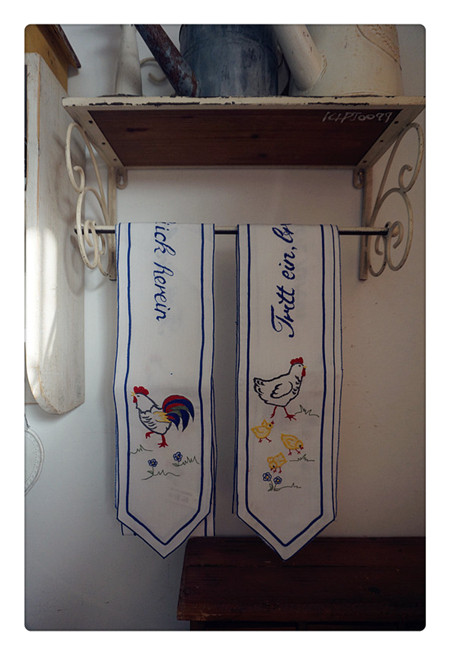 Foreign trade Export Order Curtains Strap Embroidered Rooster Long Strip Table Banner-Taobao
