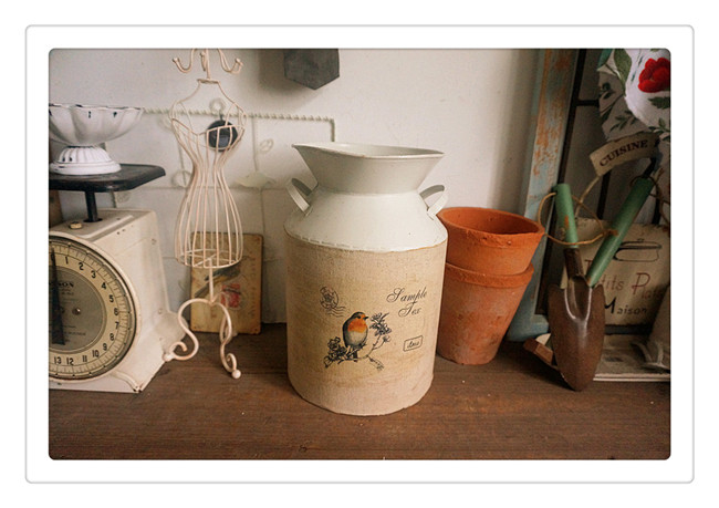 Foreign Trade Export Lonelland Garden Groceries Iron Art Make Old Flower Arrangement Barrel Special Price 