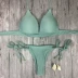 AliExpress EBAY Amazon mới gợi cảm quây quần tập hợp áo tắm nữ màu rắn chia bikini bikini 2 manh Bộ đồ bơi hai mảnh