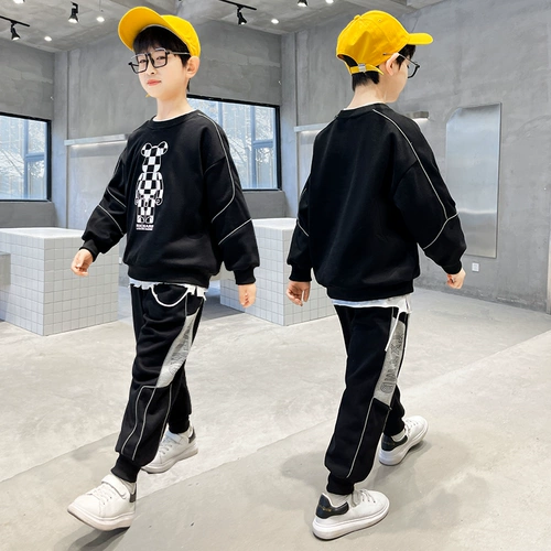 Осенняя летняя одежда, детский спортивный осенний комплект, в западном стиле, подходит для подростков
