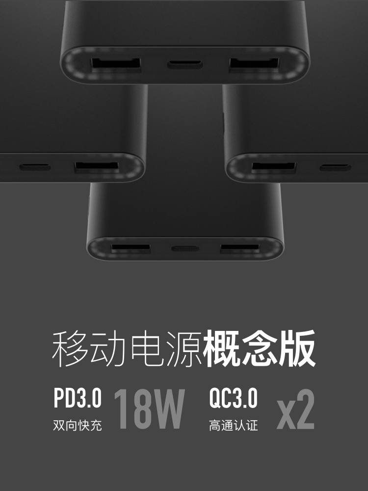 Geekon Power Bank PD Power Bank 10000 Fast Charge 18W Breathing Lamp High Density Smart