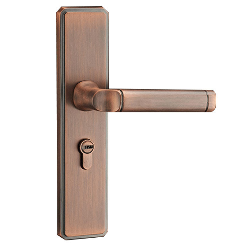Yuhuaze European-style simple door lock indoor bedroom door lock silent lock anti-theft lock three-piece set red bronze