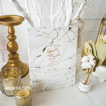 ANOON Aron marble wedding theme wedding gift book business meeting sign-in book sign-in book