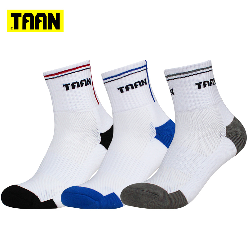 taan taan badminton socks male thickened towel bottom professional sports socks women's basketball table tennis socks tennis socks