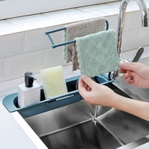 Kitchen Set Flex Sink Drain Rack Basket Filter Pool Wash Vegetable Bowl Rag Containing Shelf Australia Shipping