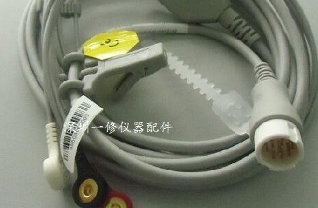 飞利浦G60金科威原装十二针心电五导联线一体五导扣式