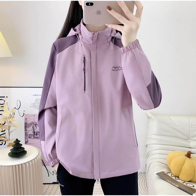 Fengxuelang Spring and Autumn New Style Women's Thin Sports Windproof Mesh Breathable Outdoor Mountaineering Soft Shell Jacket