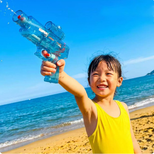透明冰鼠按压式水枪儿童沙滩玩具打水仗手枪