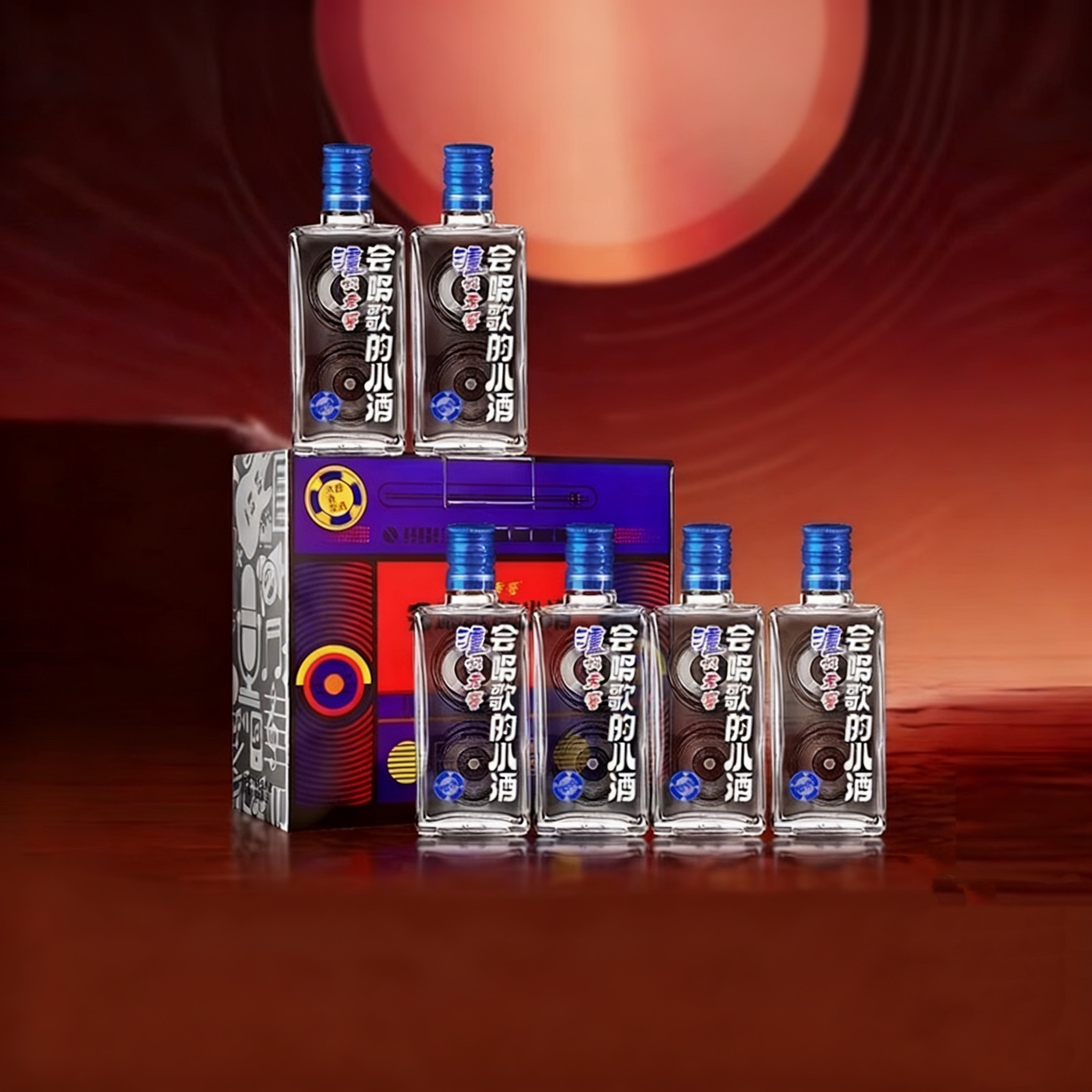 泸州老窖会唱歌的小酒(窖响)52度浓香型100ml*6瓶*1盒