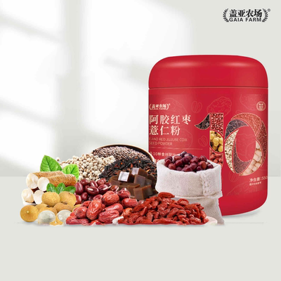 盖亚农场阿胶红枣薏仁粉550g早餐代餐粉