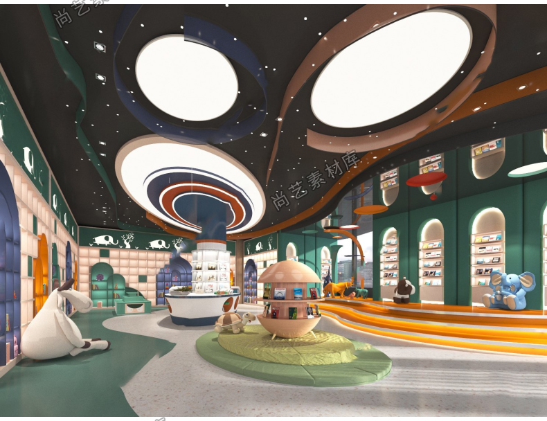 图片[10]-儿童房娱乐室SU模型儿童玩具房儿童活动室幼儿园活动室SU草图大师-cg男孩