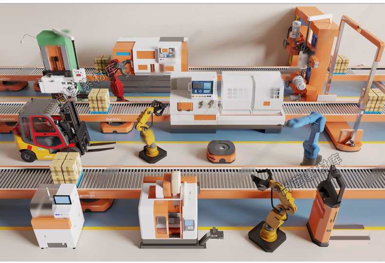 图片[2]-现代数控机床SU模型车床机床设备工业设备铣床刨床钻床SU草图大师-cg男孩