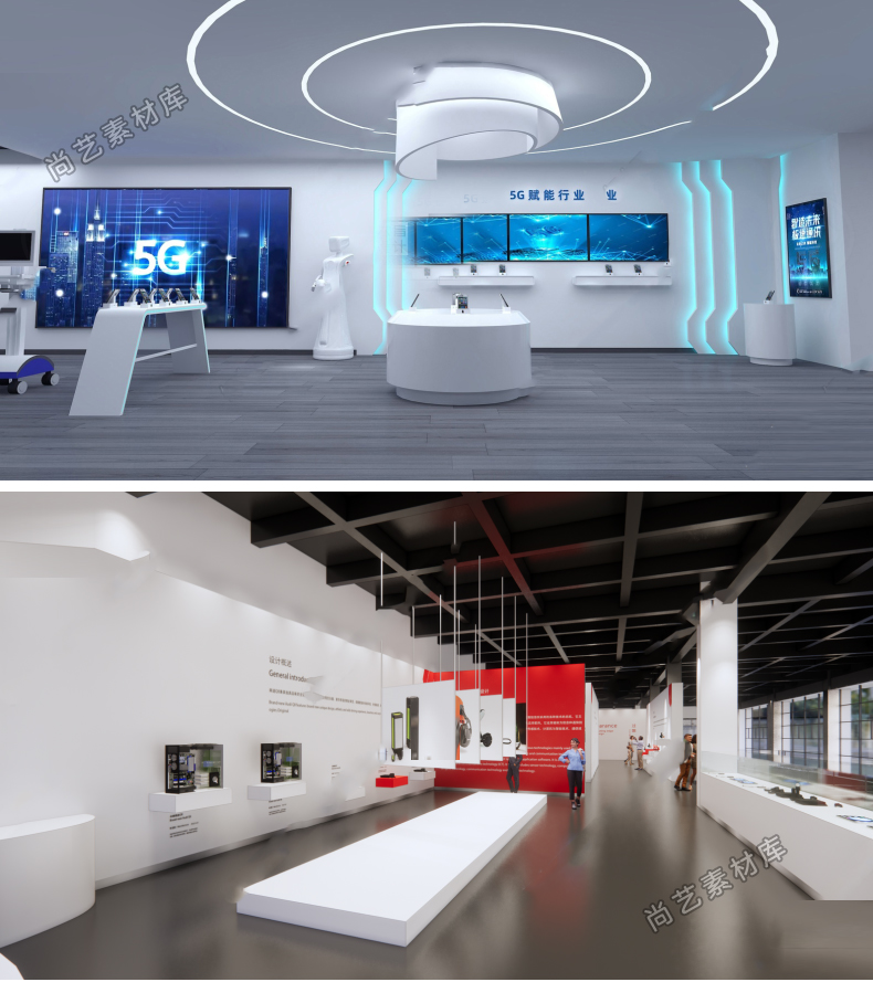 图片[22]-现代科技展厅展馆智能数字科技馆SU模型展览馆展台博物馆草图大师-cg男孩