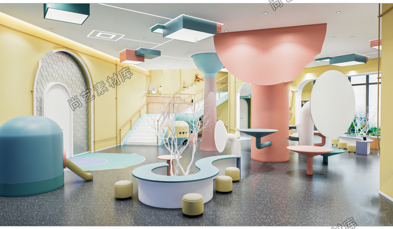 图片[5]-儿童房娱乐室SU模型儿童玩具房儿童活动室幼儿园活动室SU草图大师-cg男孩