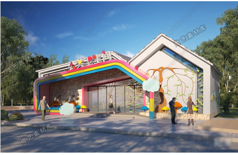 图片[9]-草图大师服务旅游区公园景区户外公厕公共厕所卫生间洗手间SU模型-cg男孩