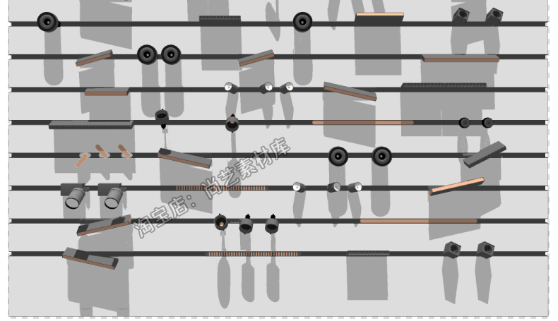 图片[5]-SU筒灯射灯轨道线条磁吸坎内嵌灯条双头舞台展示草图大师SU模型-cg男孩