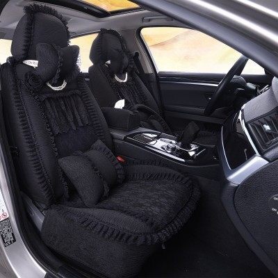 Female Car Cushion All Season Universal Lace Cloth Art All-bag Cushion Cover Cute Ventilation Seat Cushion All Season Cushion Cool Cushion