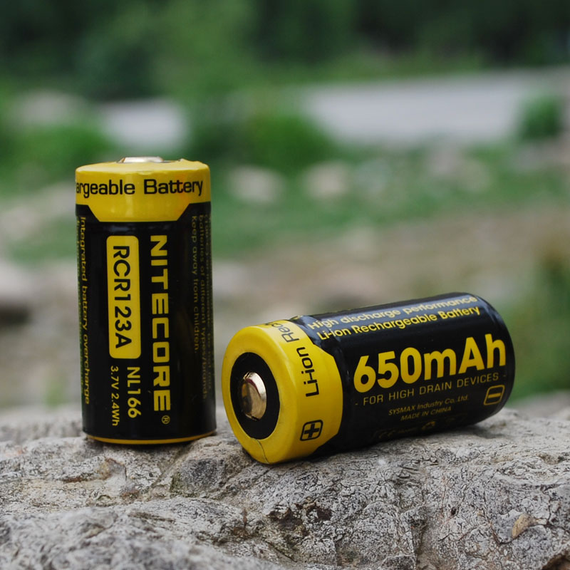 New NITECORE Knight Kohl RCR123A 16340 Charge Lithium Battery 3 7V Glare Torch Headlights