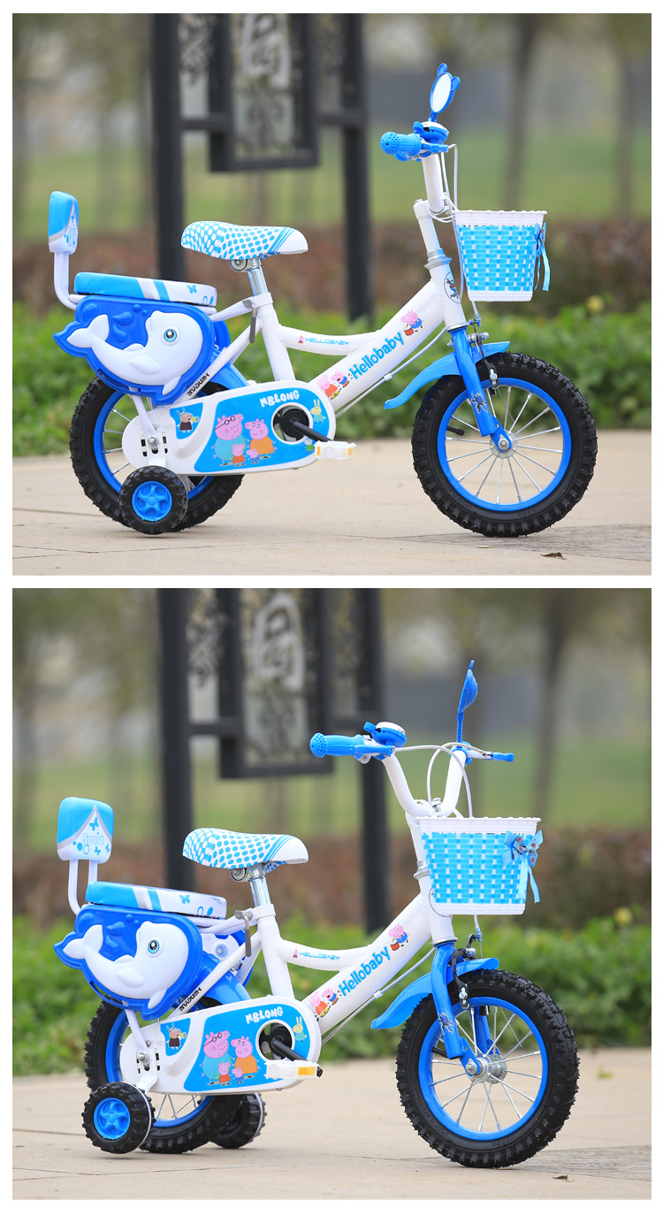 xe điện tự cân bằng Pig Peggy Children Xe đạp 2-3-6-8-10 tuổi Công chúa đạp xe đạp cân bằng bé trai bé gái xe ngựa - Smart Scooter xe thăng bằng mamma mia