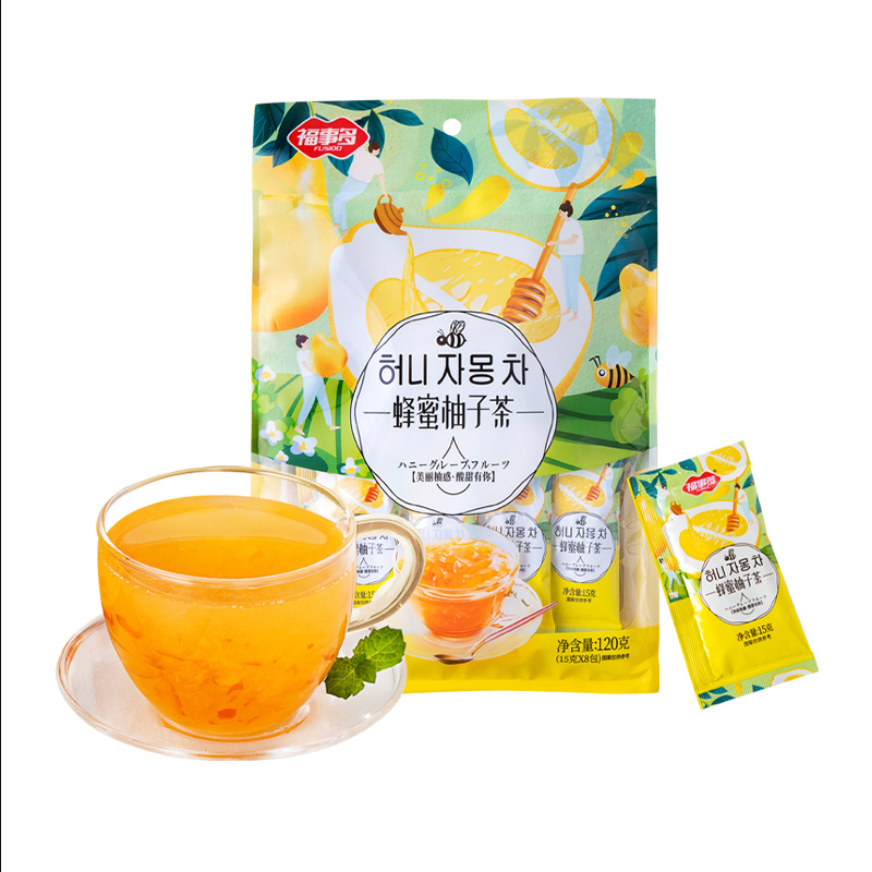 包邮福事多蜂蜜柚子茶8条装冲饮泡水喝的饮品水果酱茶花果茶饮料