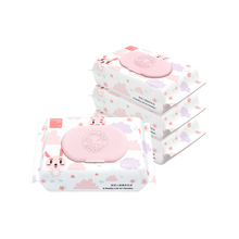 【宜可拉】婴儿手口专用湿纸巾80抽4包