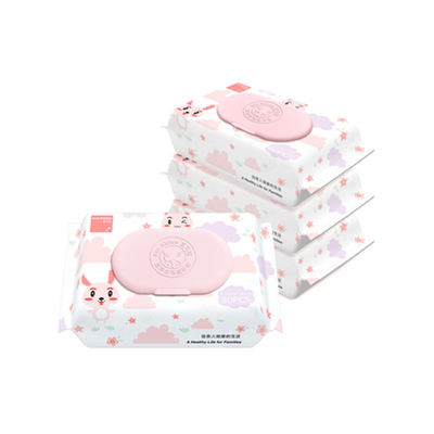 【宜可拉】婴儿手口专用湿纸巾80抽4包