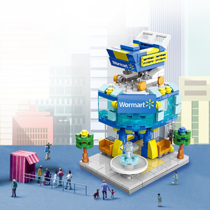 【乐乐兄弟】城市街景积木拼装益智玩具