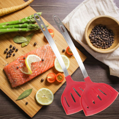 家用不锈钢鱼铲硅胶锅铲