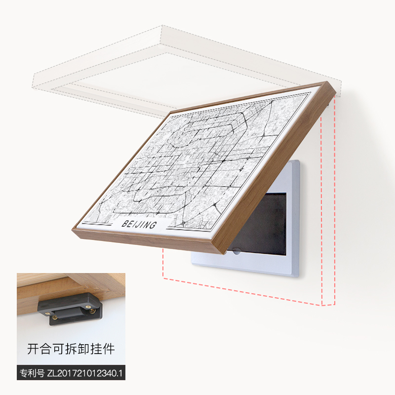 Wall Frog City Map Electric Meter Box Shelter Shelter Painting Modern Minima Meter box shielded Nordic Ins distribution box hanging painting-Taobao