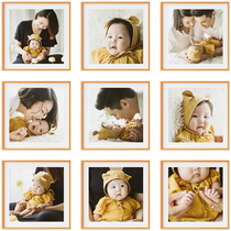 Wall frog custom photo wall combination photo frame hanging wall aisle display wall punch-free high-end living room photo photo wall