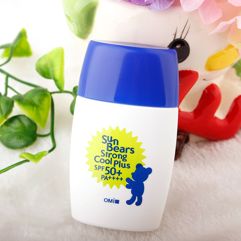Nhật Bản OMI Omi River Mansa Blue Bear Kem chống nắng làm mới Lotion 30ml Mặt kem chống nắng nhạy cảm kem chống nắng da khô