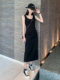 Black suspender skirt high-end skirt 2025 new women's sleeveless vest dress slim suspender dress long autumn