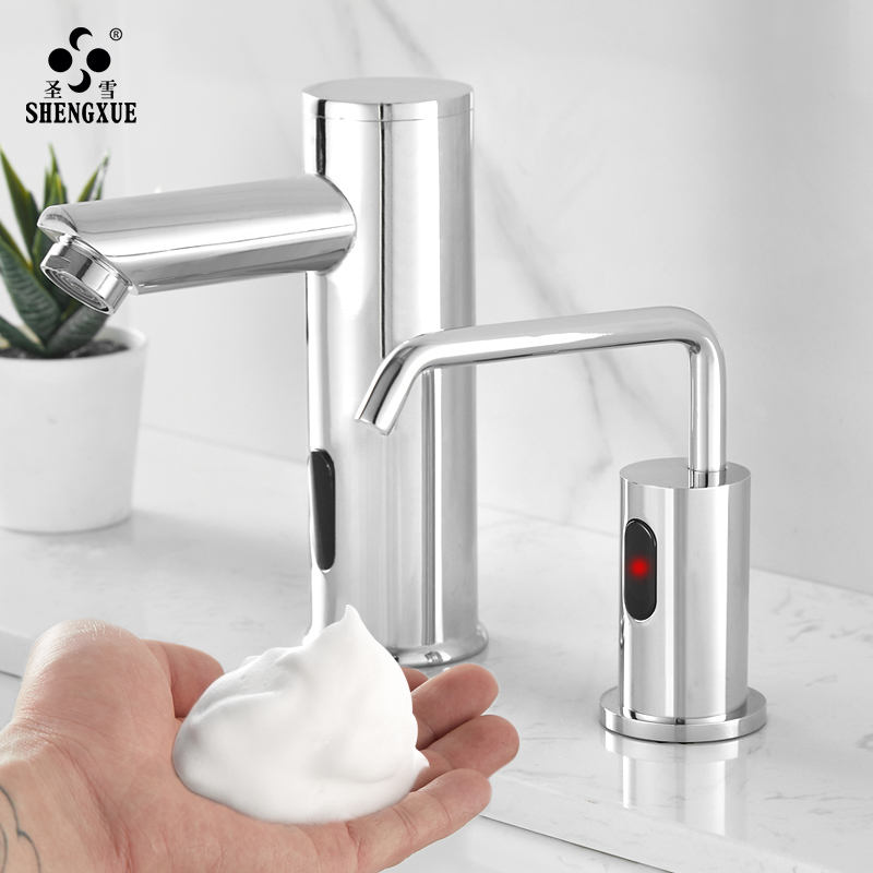 Wash Essence Automatic Induction Soap Liquid Instrumental Bench Basin Taps Style Makeup room Handwashing desk Foam Hand Wash Liquid machine Commercial