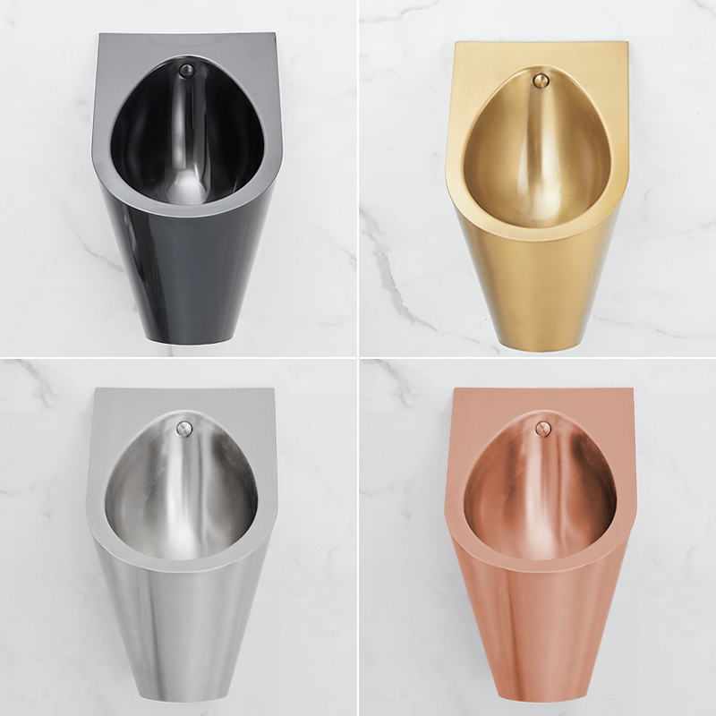 Bar hanging urinal integrated automatic induction urinal stainless steel urinal urinal urine bucket home hanging wall type urinal