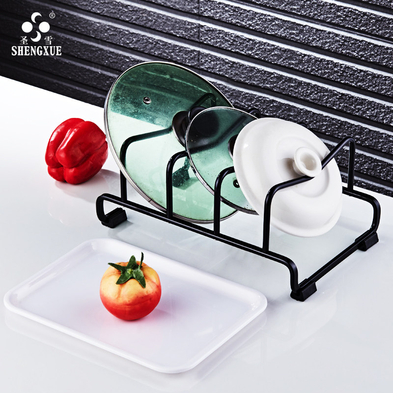 Floor-standing lid rack Cutting board rack Sitting chopping board rack Chopping board rack Kitchen shelf Punch-free black pendant