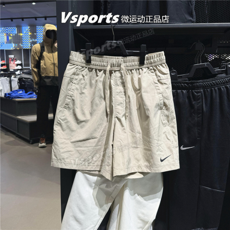 Authentic Nike Shorts Men's Pants 2025 New Training Running Breathable Sports Woven Five-Point Shorts Dv9858-251