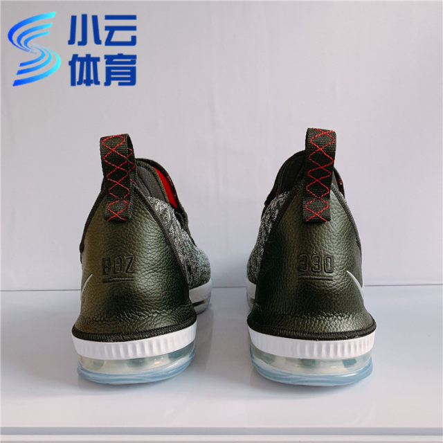 Nike LebronLBJ James 16 ສີດໍາແລະສີຂາວຂະຫນາດໃຫຍ່ເກີບບ້ວງຂອງຜູ້ຊາຍທີ່ແທ້ຈິງ AO2595-006